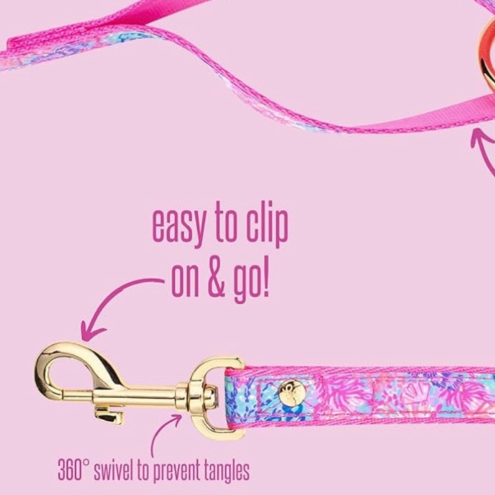 🆕 Lilly Pulitzer | Splendor In The Sand Pet Lead NWT - Picture 7 of 9